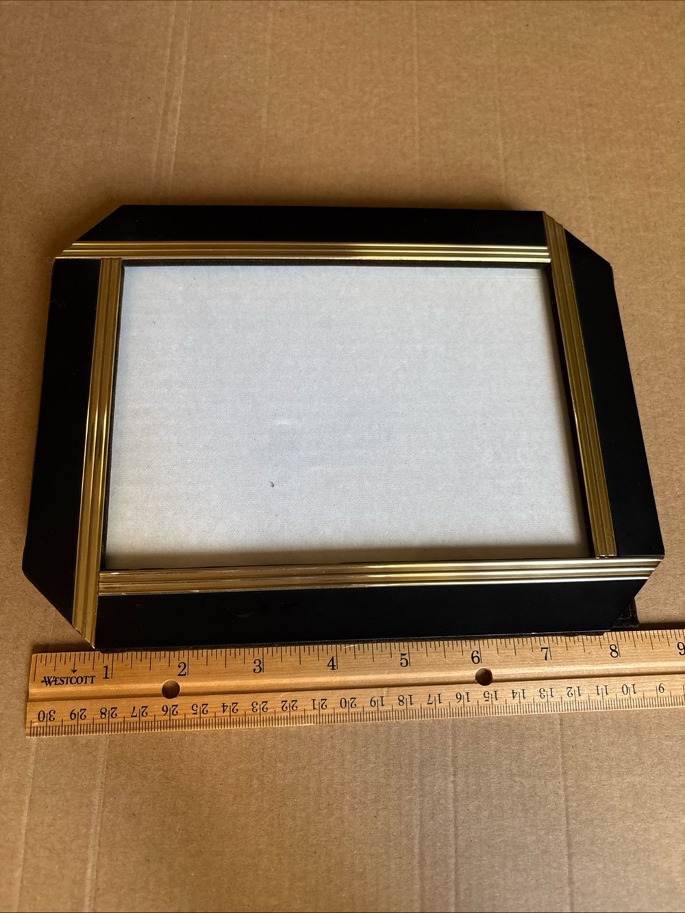 Vintage Black and Gold Picture Frame Art deco 6.5”x8.5” used home decoration - Picture 5 of 16